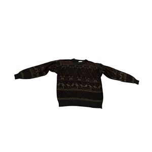 Vintage Sears‎ Grandpa Sweater Men's Med Art Acrylic Nylon Geometric Retro 90s